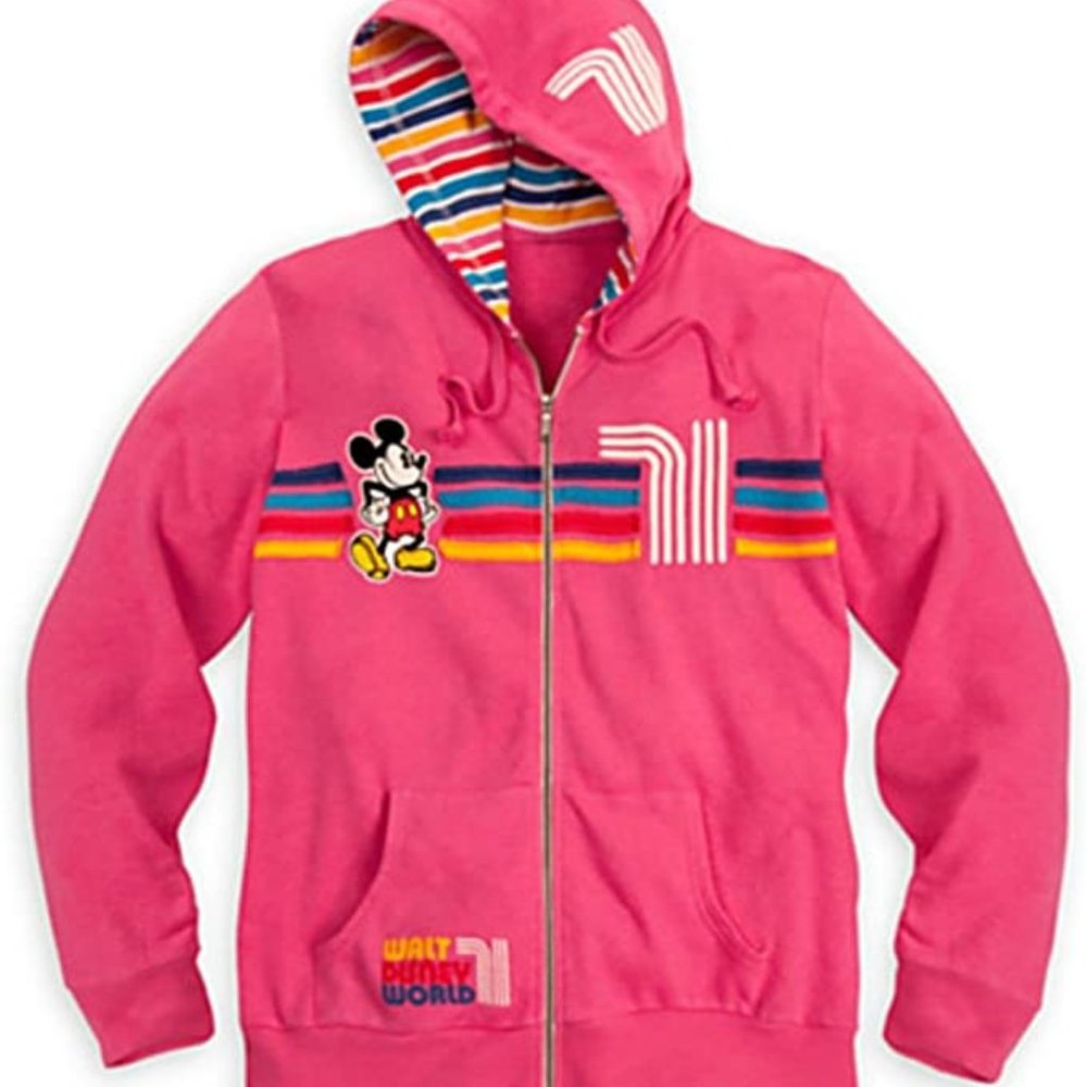 Pink Mickey Mouse Disney Hoodie Jacket Pride size XL